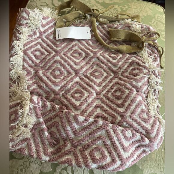 Raj Michelle Frayed Tote Bag Rosewood, New with Tag MSRP $165 - Picture 4 of 7